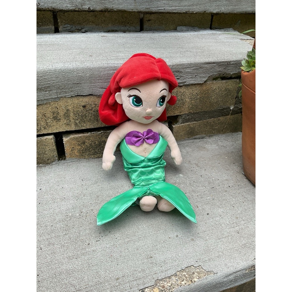 Disney Store Ariel Little Mermaid Plush Animator Collection 12" Princess Toddler